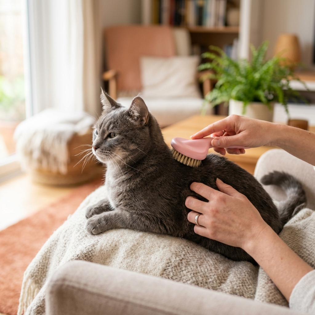 Grooming cat